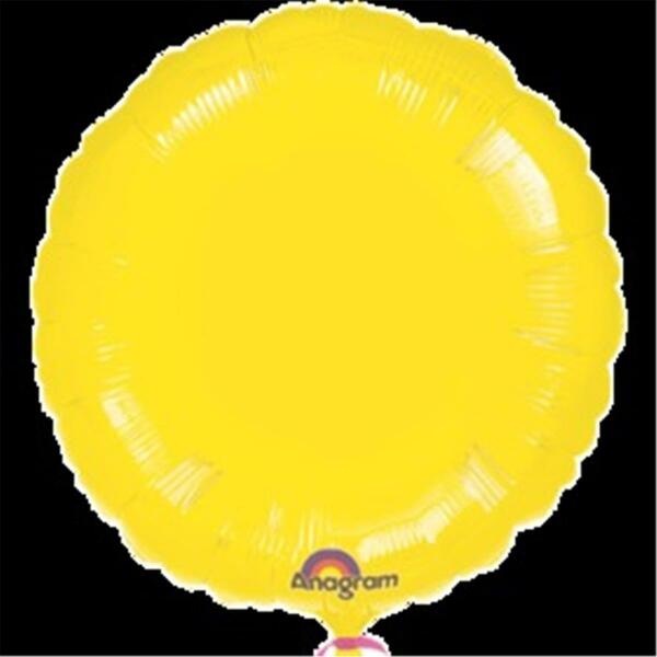Loftus International 18 in. Metallic Yellow Round Anagram Balloon A8-0050